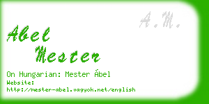abel mester business card